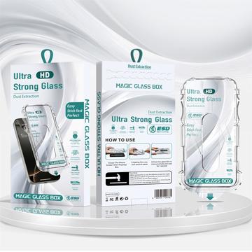 iPhone 14 Plus/13 Pro Max HD Tempered Glass Screen Protector with Automatic Dust Removal Tool - 9H