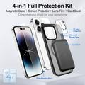 iPhone 14 Pro Max 4-in-1 MagSafe Protection Set with Card Holder - Black