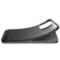 iPhone 14 Pro Max Brushed TPU Case - Carbon Fiber - Black