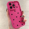 iPhone 14 Pro Max Heart Pattern Shockproof TPU Case with Raised Edges