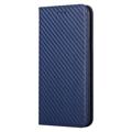 iPhone 14 Pro Max Wallet Case - Carbon Fiber - Blue