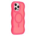 iPhone 14 Pro Max Wave-Edge Magnetic Hybrid Case - Hot Pink