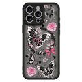 iPhone 14 Pro Stylish Protective Magnetic Case - Butterflies / Roses