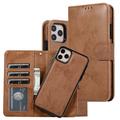 iPhone 14 Pro Vintage 2-in-1 Wallet Case with Removable Cover - Brown