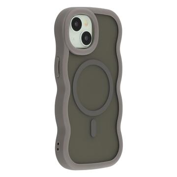 iPhone 14 Wave-Edge Magnetic Hybrid Case - Grey