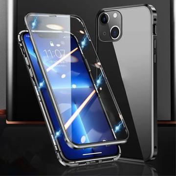 iPhone 15 Plus Magnetic Case with Tempered Glass - Black