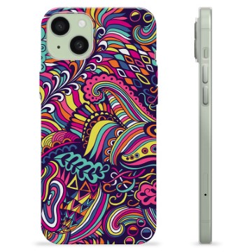 iPhone 15 Plus TPU Case - Abstract Flowers