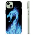 iPhone 15 Plus TPU Case - Blue Fire Dragon