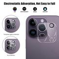 iPhone 15 Pro/15 Pro Max HD Camera Lens Tempered Glass Protector - Clear