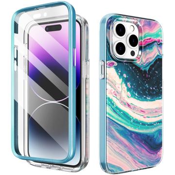 iPhone 15 Pro Ahastyle WE13 360 Protection Hybrid Case - Colorful Wave