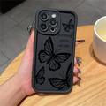 iPhone 15 Pro Butterfly Print TPU Case - Black