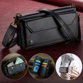 iPhone 15 Pro CaseMe C36 RFID Blocking Wallet Case - Black