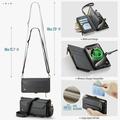 iPhone 15 Pro CaseMe C36 RFID Blocking Wallet Case - Black