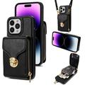 iPhone 15 Pro Max All-in-One Case with Wallet & Strap - Black