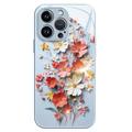 iPhone 15 Pro Max Flower Bouquet Hybrid Case - Blue