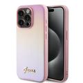 iPhone 15 Pro Max Guess Iridescent Metal Script Hybrid Case