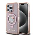 iPhone 15 Pro Max Hello Kitty IML Ring Stand Glitter MagSafe Case - Pink