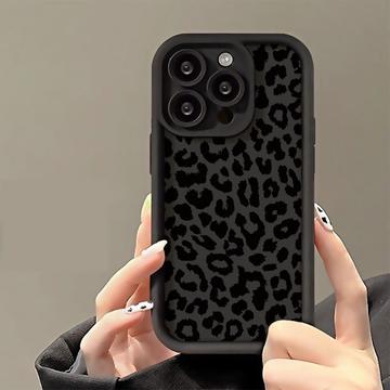 iPhone 15 Pro Max Leopard Print TPU Case - Black