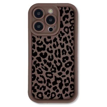 iPhone 15 Pro Max Leopard Print TPU Case - Coffee