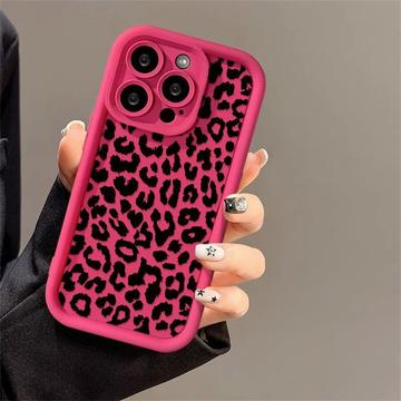iPhone 15 Pro Max Leopard Print TPU Case - Hot Pink