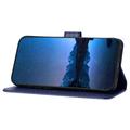 iPhone 15 Pro Max Premium Wallet Case with Strap - Carbon Fiber Texture - Carbon Blue