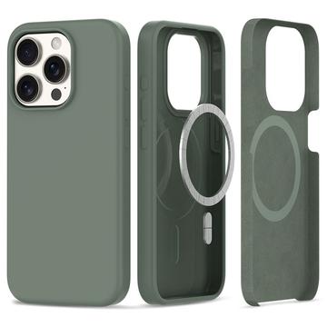 iPhone 15 Pro Max Tech-Protect Silicone MagSafe Case (Open Box - Excellent) - Olive