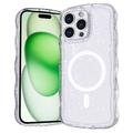 iPhone 15 Pro Max Wave-Edge Laser Glitter MagSafe Case - Clear
