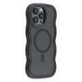 iPhone 15 Pro Max Wave-Edge Magnetic Hybrid Case - Black