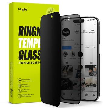 iPhone 15 Pro Ringke TG Privacy Tempered Glass Screen Protector - Black Edge