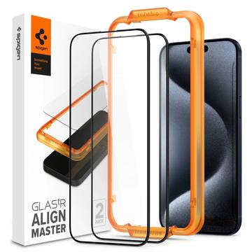 iPhone 15 Pro Spigen ALM Glas.tR Screen Protector - 2 Pcs.