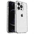 iPhone 15 Pro Stylish Glitter Series Hybrid Case - White