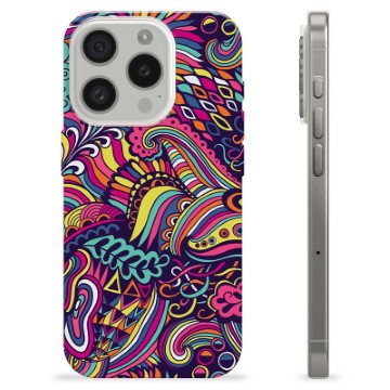 iPhone 15 Pro TPU Case - Abstract Flowers