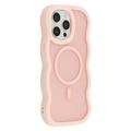 iPhone 15 Pro Wave-Edge Magnetic Hybrid Case - Pink