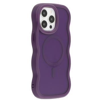 iPhone 15 Pro Wave-Edge Magnetic Hybrid Case - Purple