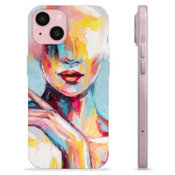 iPhone 15 TPU Case - Abstract Portrait