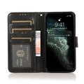 iPhone 15 Vintage 2-in-1 Wallet Case with Removable Cover - Black