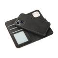 iPhone 15 Vintage 2-in-1 Wallet Case with Removable Cover - Black