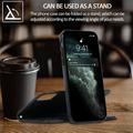 iPhone 15 Vintage 2-in-1 Wallet Case with Removable Cover - Black