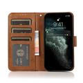iPhone 15 Vintage 2-in-1 Wallet Case with Removable Cover - Brown