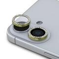 iPhone 16/16 Plus Guess Fixed Glitter Camera Lens Protector - Gold