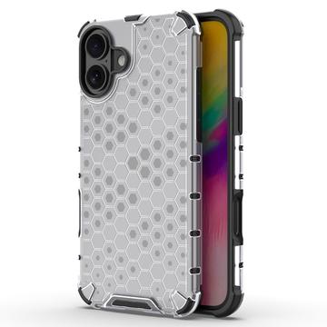 iPhone 16 Honeycomb Armored Hybrid Case - Grey