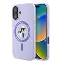 iPhone 16 Karl Lagerfeld Karl and Choupette Liquid Silicone MagSafe Case - Purple