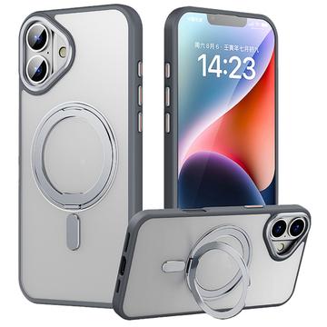 iPhone 16 Magnetic Kickstand Hybrid Case - Grey