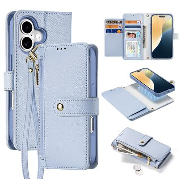 iPhone 16 Plus Dux Ducis Lawa Wallet Leather Case w. Magnetic Cover - Baby Blue