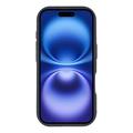 iPhone 16 Plus Stylish Shockproof TPU Case with Raised Edges - Black / Big Bow