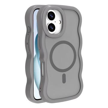 iPhone 16 Plus Wave-Edge Magnetic Hybrid Case - Grey
