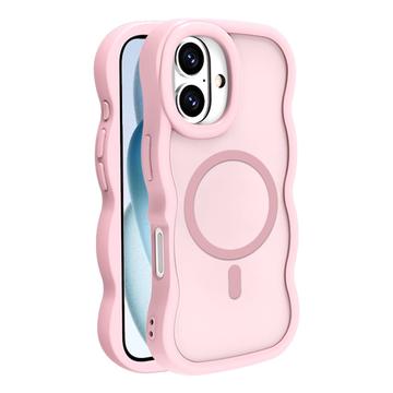iPhone 16 Plus Wave-Edge Magnetic Hybrid Case - Pink