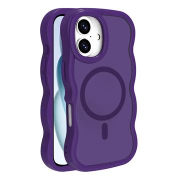 iPhone 16 Plus Wave-Edge Magnetic Hybrid Case - Purple