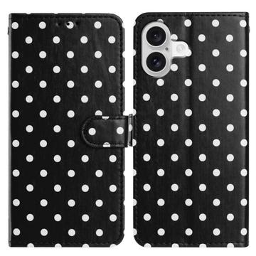 iPhone 16 Polka Dot Pattern Wallet Case