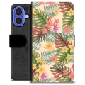 iPhone 16 Premium Wallet Case - Pink Flowers